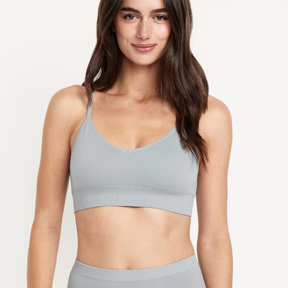 Old Navy Light Blue Ribbed Bralette